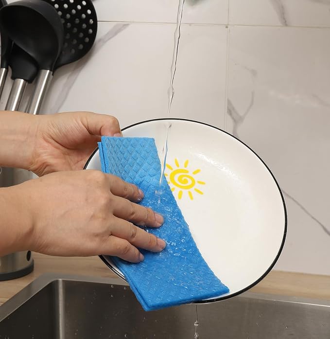 MoLKENE Swedish Dishcloths for Kitchen, 6 Pack Reusable Paper Towels, Absorbent - Image 4