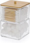 Hipiwe Clear Q-tip Dispenser Holder Acrylic Bathroom Containers by Hipiwe