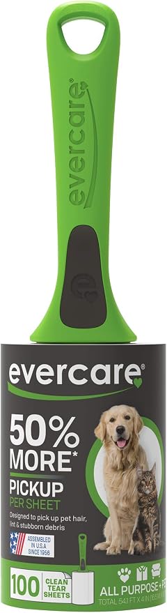 Evercare Pet Hair Lint Rollers All Purpose Use 100 Easy-Tear Sheets Per Roll - Image 3