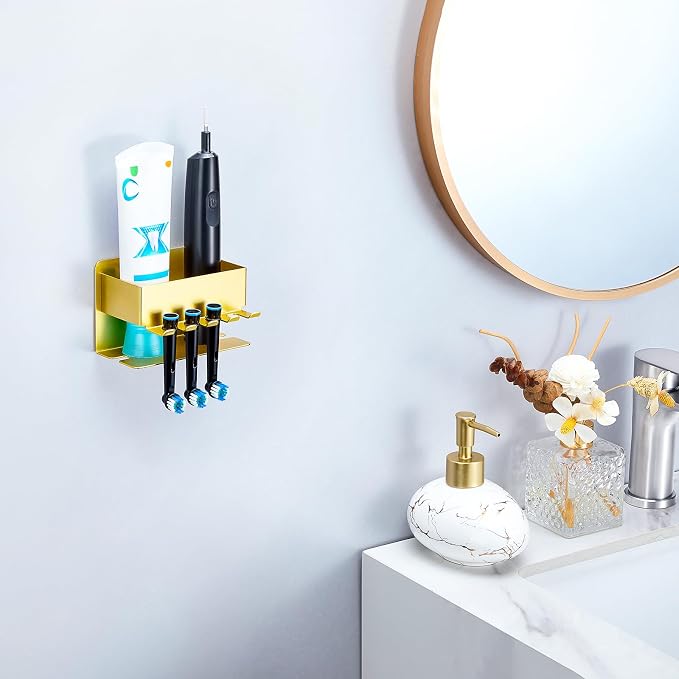 Toothbrush Head Holders, Electric Tooth Brush Head Holder, Adhesive Toothpaste - Image 7