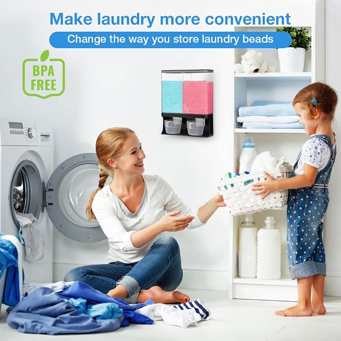 Conworld Laundry Detergent Dispenser, Wall-Mounted Scent Booster Beads Dispenser - Image 2