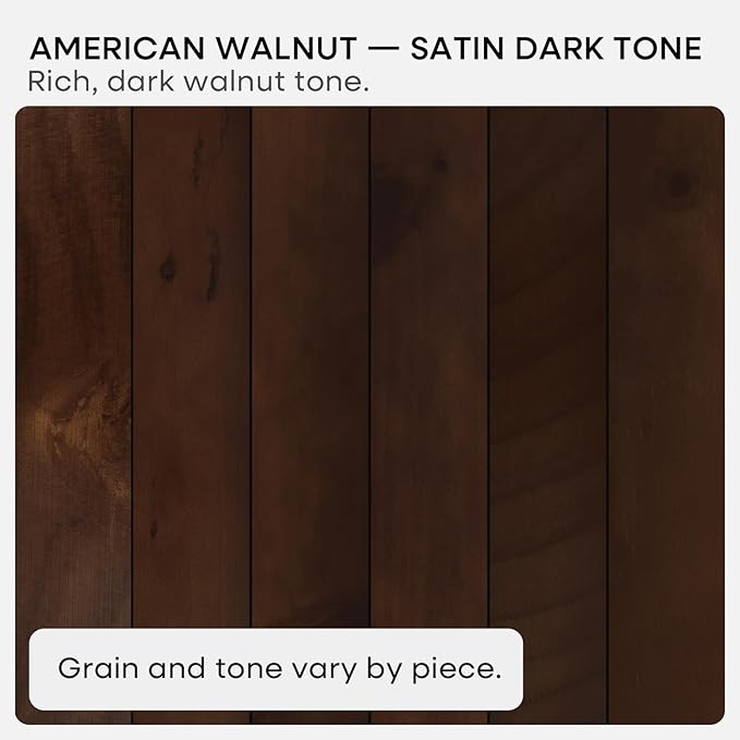 Homeforia Walnut 36 inch Floating Shelf, High End Solid Real Wood 36inch Large Shelves for Bathroom Wall, Dark Brown 36 inches Long Floating Shelves, Heavy Duty Bracket, 36 X 6.5 X 1.75 inch, Set of 2