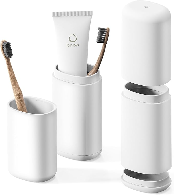 BALUCA Travel Toothbrush Case, Portable Tooth Brush Holder and Toothpaste Cover by Baluca