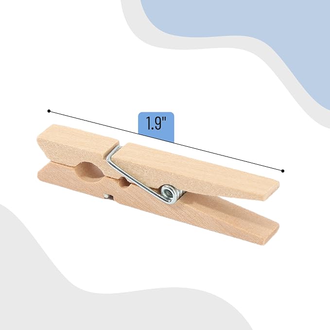 Mr. Pen- Wooden Clothes Pins, Natural Wood, 100 Pack, 1.9 Inch | Rust Resistant - Image 3