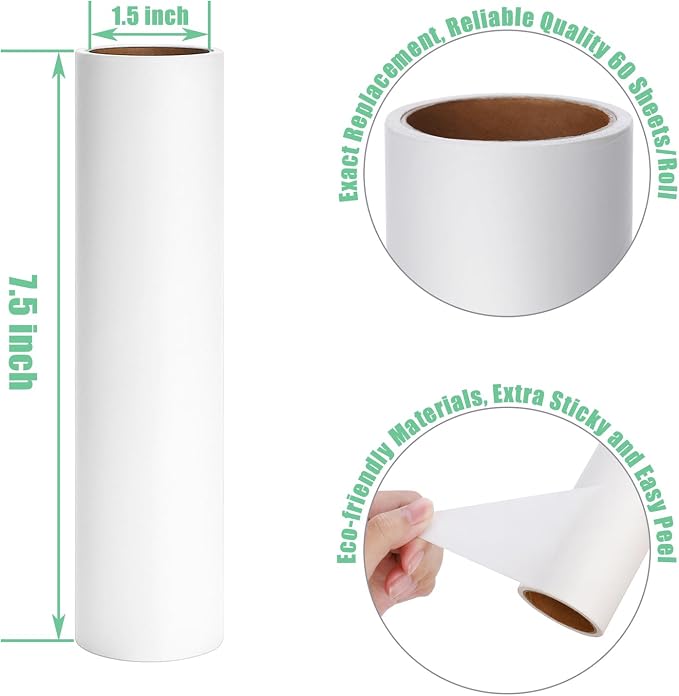 7.5 inch Lint Roller Refills Only, Pet Hair Remover Refills - Image 4