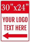 Extra Large Custom Outdoor Metal Sign for Garage Business Wall, 30x24 Inch, Rust-Free Aluminum Weather Resistant, Waterproof, Durable Ink, Easy to Mount