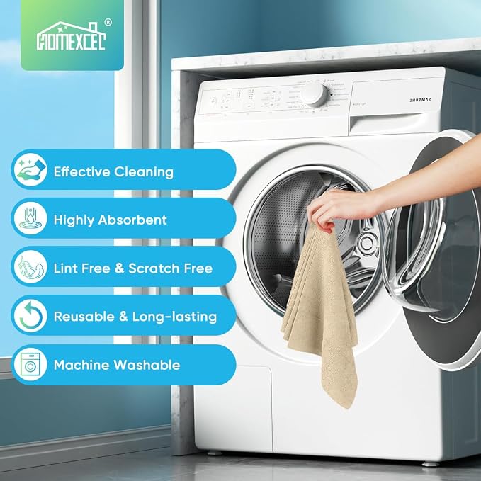 HOMEXCEL Microfiber Cleaning Cloth 20 PK, Towels - Image 7