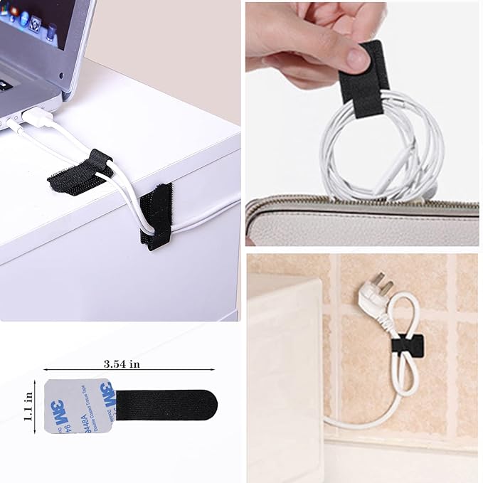 N NOROCME 192 PCS Cable Management Kit 4 Wire Organizer Sleeve | 11 Cable Holder - Image 6