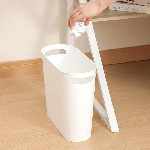 rejomiik Small Bathroom Trash Can, 3.5 Gallon Slim Garbage Can, Office and - Image 6