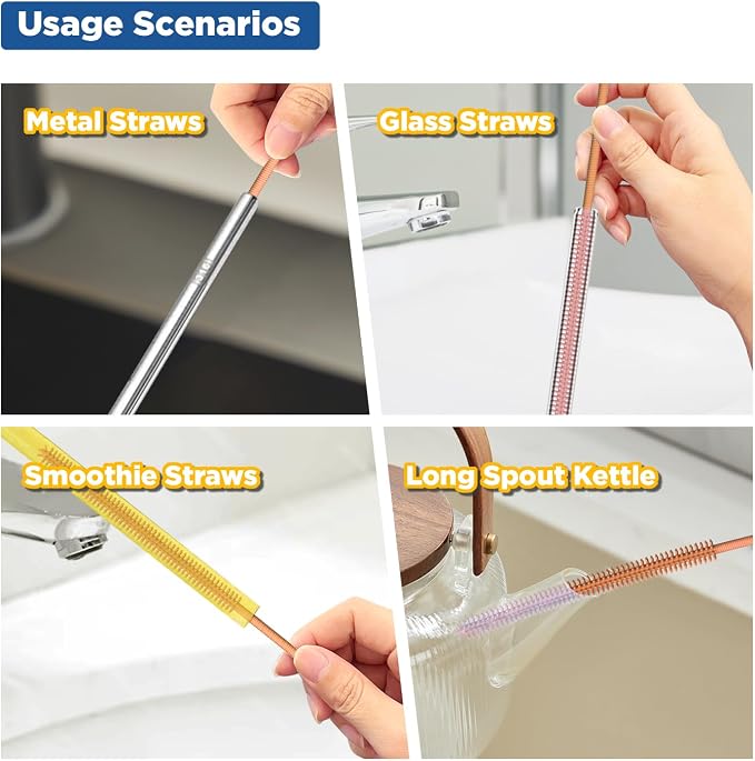 YOTIME Silicone Straw Cleaner Brush - Image 6