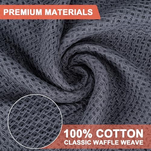 Kitchen Towels 8-Pack Kitchen Dish Cloths, 100% Cotton, 12x12 In, Mixed Color - Image 2