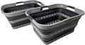 SAMMART 42 Collapsible Plastic Laundry Basket, Foldable Pop Up Storage by SAMMART