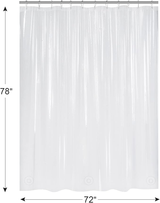 AmazerBath 78 Inch Shower Curtain Liner Clear Plastic, Long Shower Curtain - Image 7
