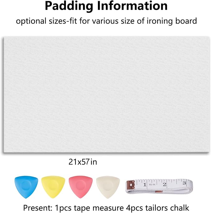 SheeChung Ironing Board Pad Only, Fit Ironing Boards Up to 57"x21" - Image 2