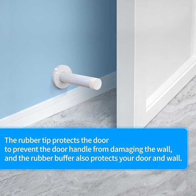 DOKU 10Pcs Door Stop, 3.5 Inch Heavy Duty 304 Stainless Steel Door Stopper - Image 2