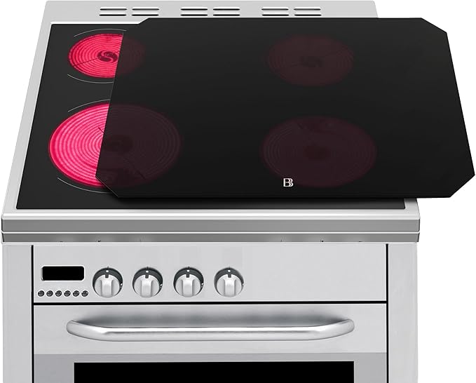 Electric Stove Cover Protector - Can be Used While Cooking - Glass Panel Overlay - Can Withstand over 1400 °F - Kitchen Essential for Cooktop Protection - Sarah (26.25 x 19.375)