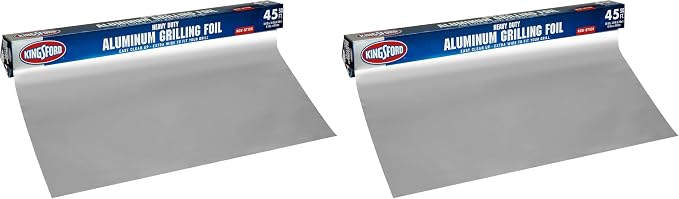Kingsford Heavy Duty Aluminum Grilling Foil, 45 Square Feet | Non-Stick by Kingsford