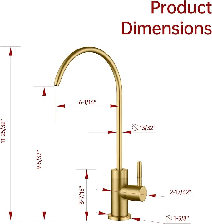 SUMERAIN Kitchen Water Filter Faucet NSF Certification 100% Lead-Free | Brushed - Image 9