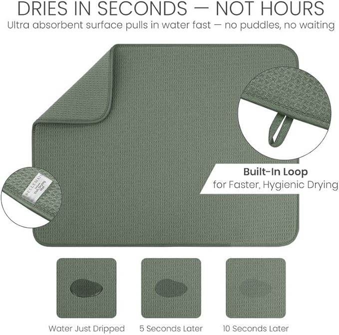 Bellemain Dish Drying Mat, Drying Matt Kitchen Counter - Image 3