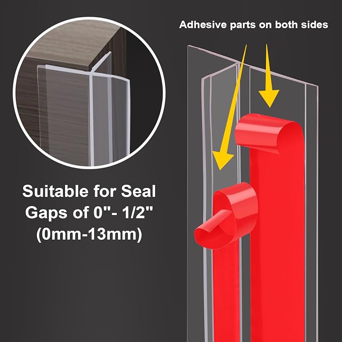 Benory T-Shaped Silicone Door Weather Stripping, 1.38" W x 20 ft | T-shaped - Image 4
