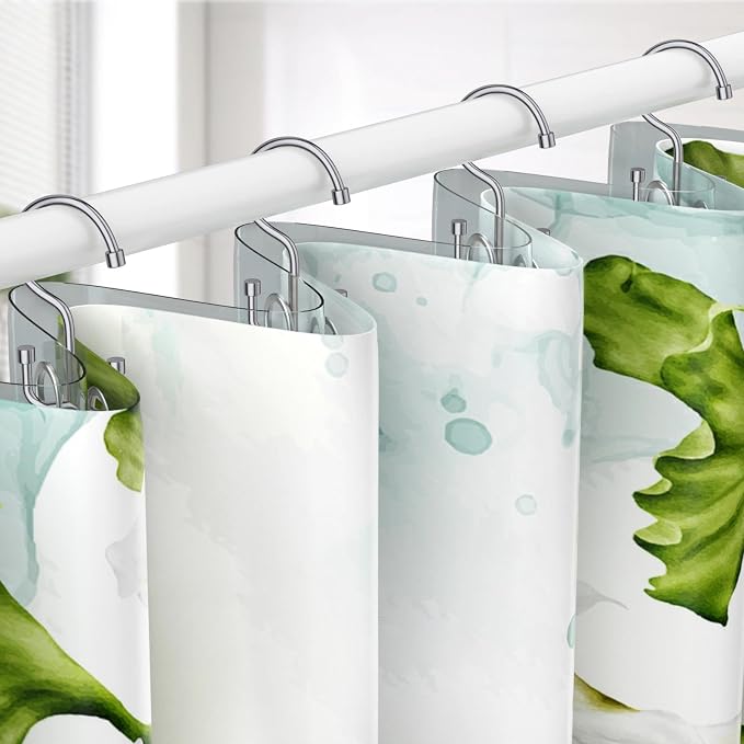 Shower Curtain Hooks, Shower Curtain Rings, Durable Rust Proof Shower Curtain - Image 2