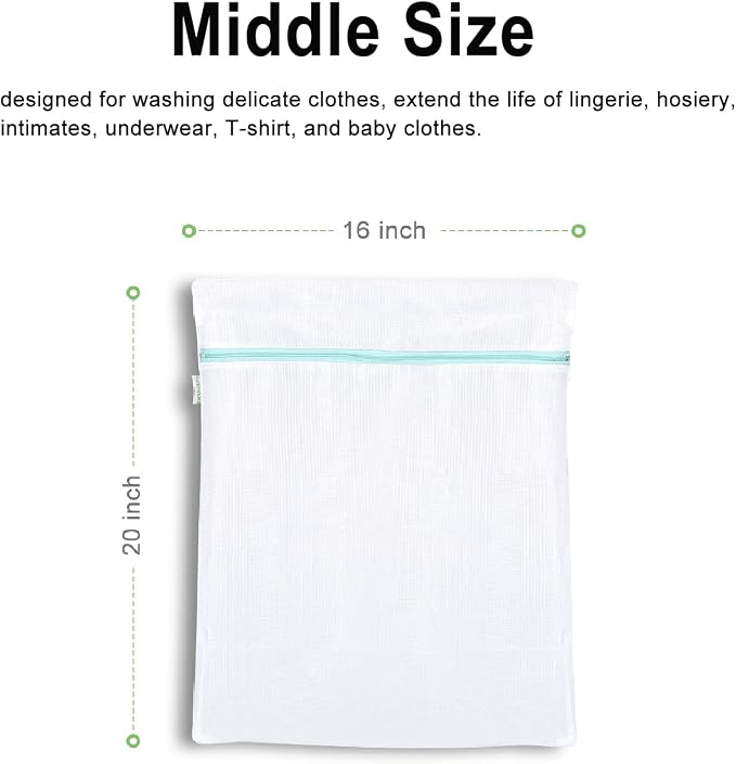 OTraki Mesh Washing Bags for Laundry 16x20 Inch Medium Mesh Bag Laundry Washer - Image 3