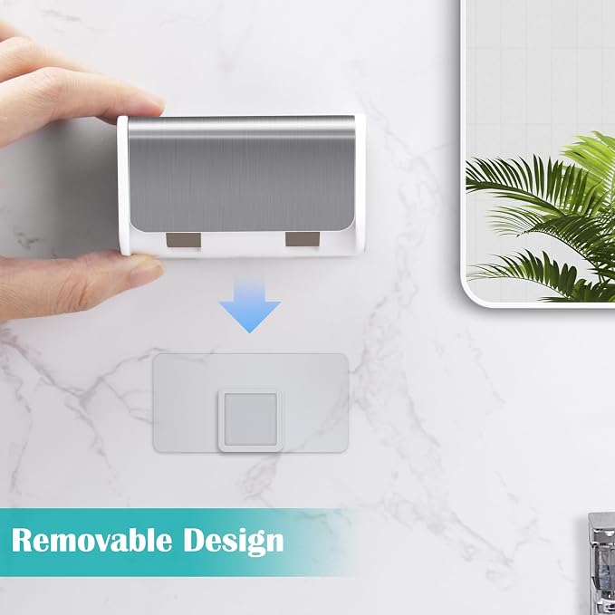 2 PCS Toothbrush Holders Wall Mounted - Image 4