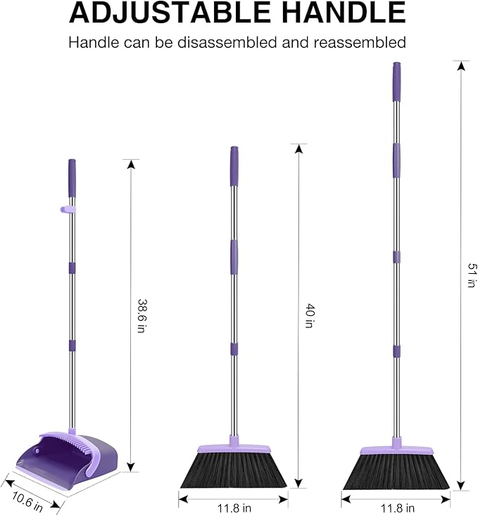 NACENA Broom and Dustpan Set - Image 2