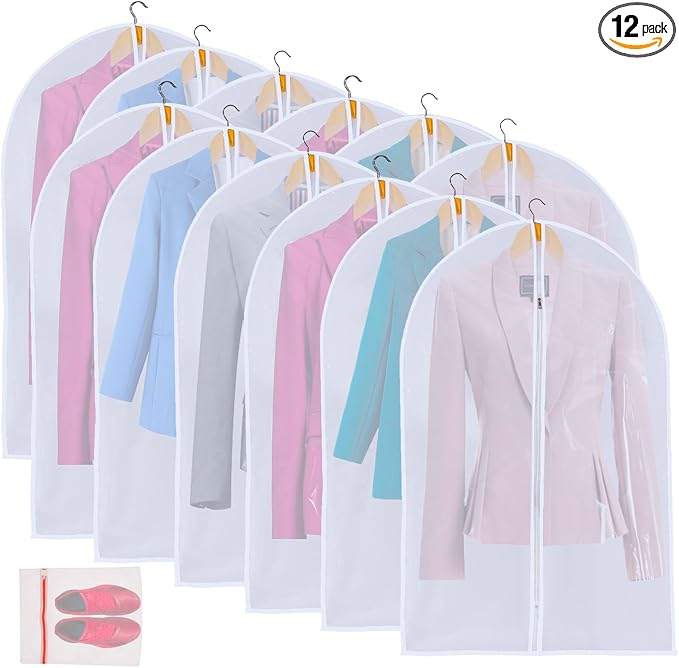 MsKitchen 12 Pack Shirt Garment Bags by MsKitchen