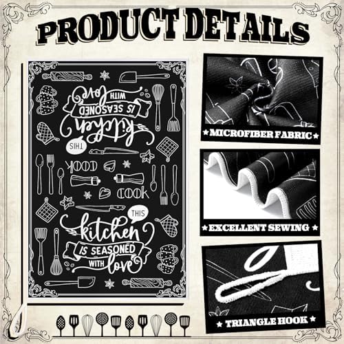 Sunnyray 6 Pcs Kitchen Towels Dish Cloths Nature Modern Absorbent Hand Tea Wash - Image 5