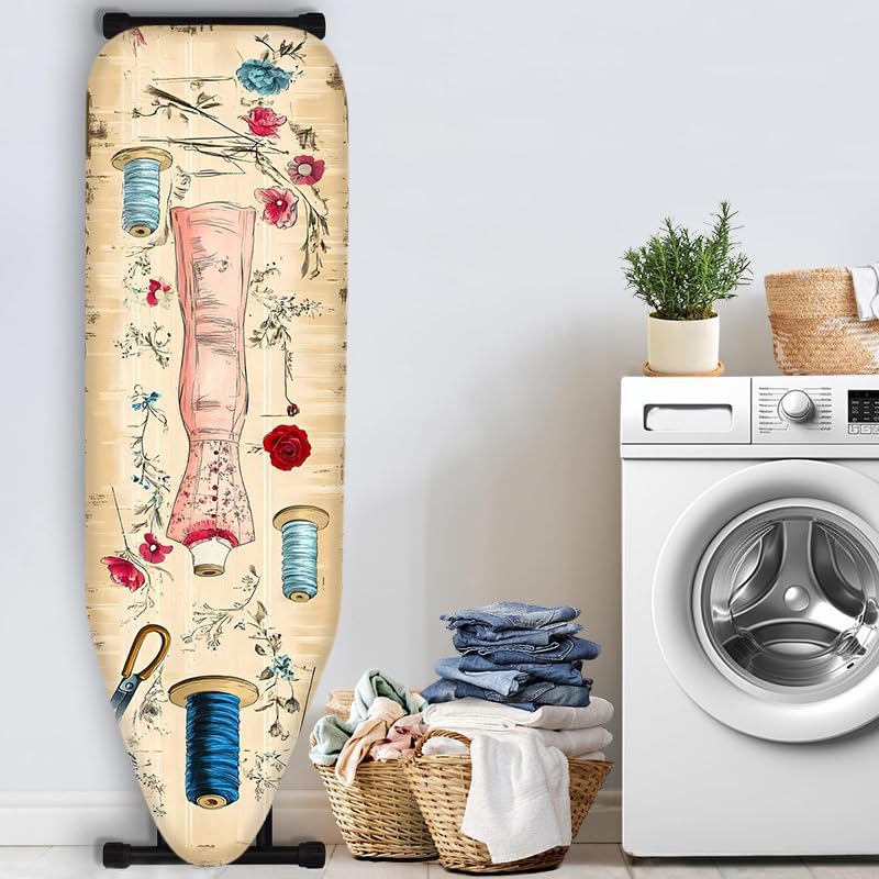 Nuxovilar Vintage Sewing Floral Ironing Board Cover Cotton 15x54 - Image 3