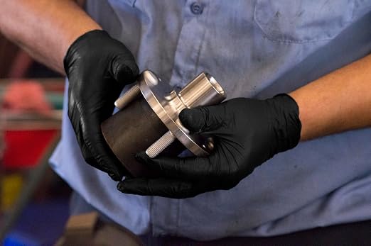 GLOVEWORKS Nitrile Gloves Disposable 5 mil Black Size Medium Box of 100 - Image 9