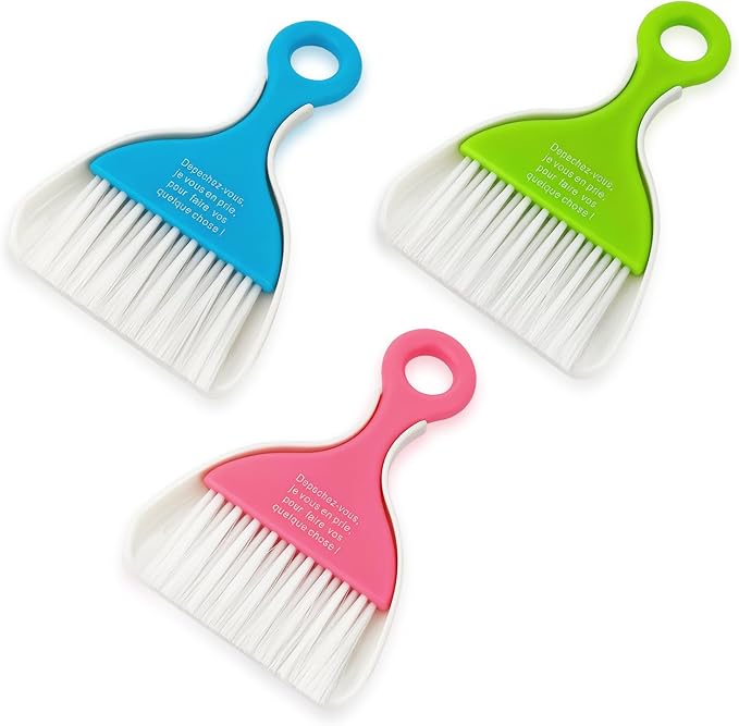 ZUFECY Mini Broom and Dustpan Set 3 Pack, Small Handheld Sweeper by ZUFECY