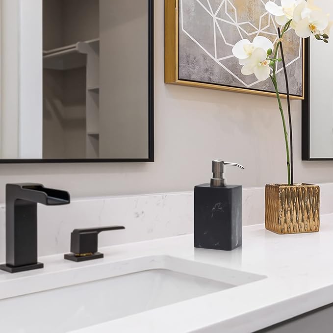 15 Oz Marble Style Resin Soap Dispenser - Image 6
