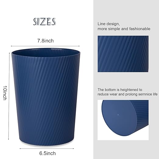 UUJOLY Small Trash Can Wastebasket Garbage Can Container Bins - Image 3