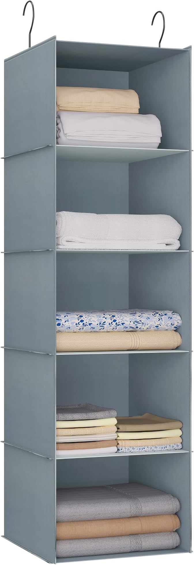 Hanging Closet Organizer 5-Shelf, Oxford Fabric Wardrobe Storage, shoes & by DonYeco