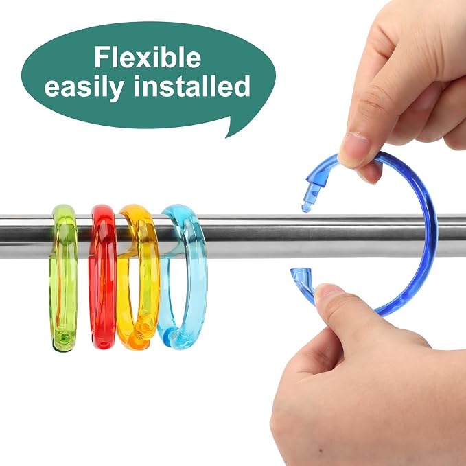 Colorful Shower Curtain Hooks - Image 3