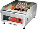 CROSSON 16"*16" Electric Chrome Plated Griddle,Commercial Countertop Flat Top Griddles with Non-Stick 2/5" Thick Iron Cooking Plate for Restaurant and home use-120V/1750W,Spatula Included