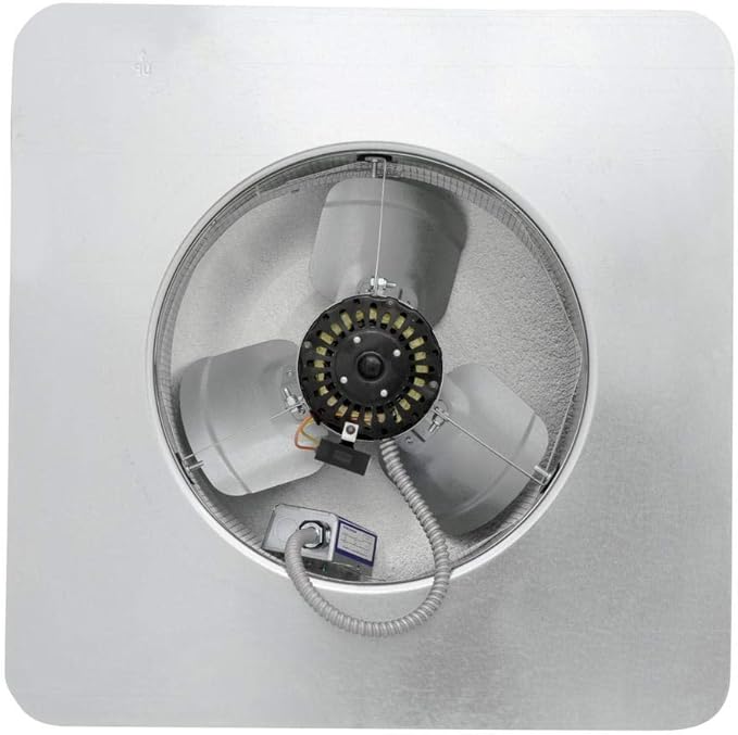 Master Flow GAF 1000 CFM Black Power Roof Mount Attic Vent: Efficient Ventilation and High Airflow Capacity at the rate of 1,000 cubic feet per minute for attic spaces upto 1,600 square feet