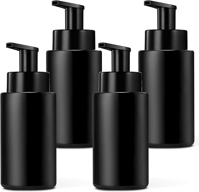 RYTOXILO Matte Black Foaming Hand Soap Dispenser, 10 oz/300ml Glass Foam by RYTOXILOBrightenUpYourHome