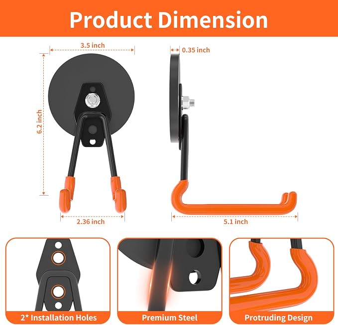 ENUODA Strong Magnetic Hooks Heavy Duty Upgraded Magnetic Tool Holder Large - Image 4