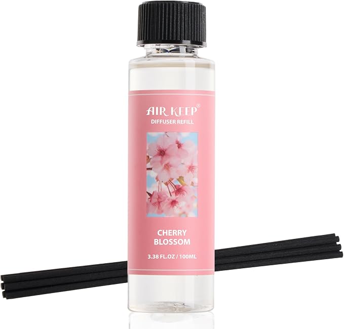 Reed Diffuser Oil Refill/Cherry Blossom/3.38 oz/1 Pack/Air Freshener & by Airkeep