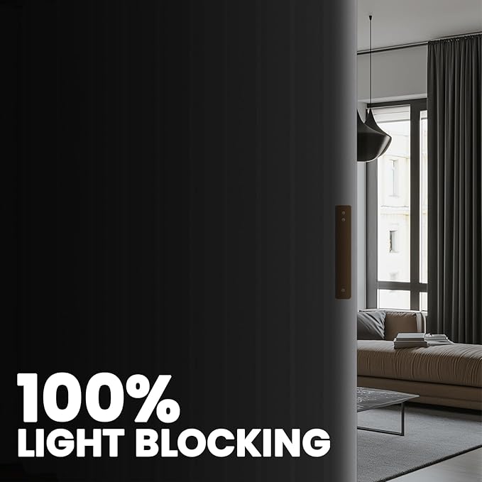 100% Blackout Room Divider Curtains Screen Partitions, Blackout Sound Reducing Divider Room Panel for Doorway Glass Window Sliding Door Patio(White, W180 x L84, 1 Pack)