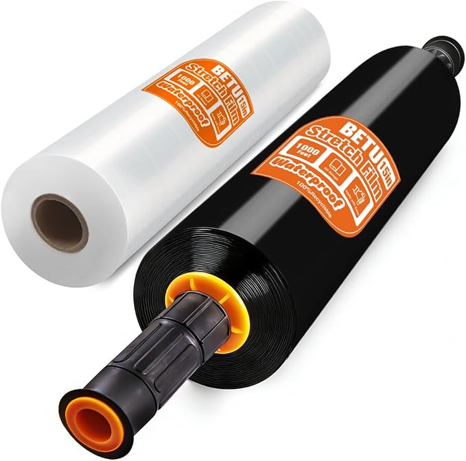Stretch Film Shrink Wrap Privacy Combo Kit x 1000 Ft by BETU