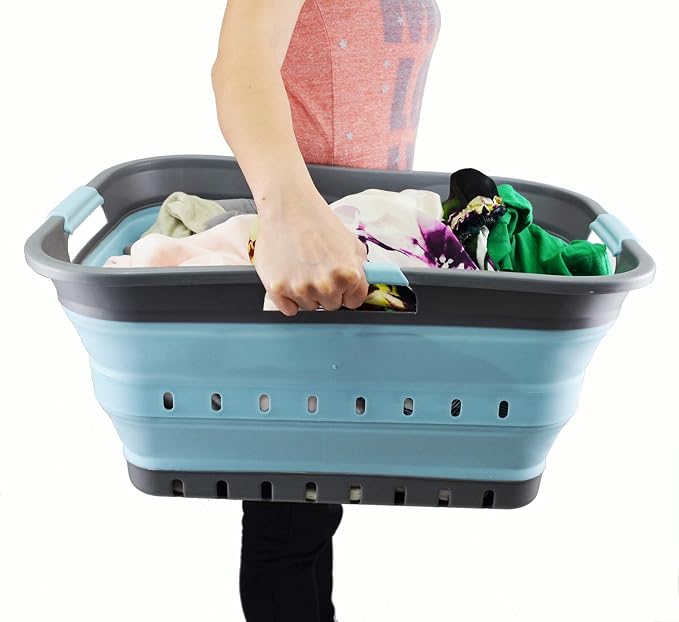 SAMMART 42L Collapsible Plastic Laundry Basket - Image 8