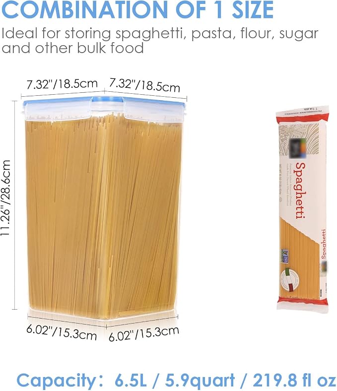 Vtopmart 6.5L Flour Sugar Storage Containers, Airtight Seal, BPA Free, Food - Image 2