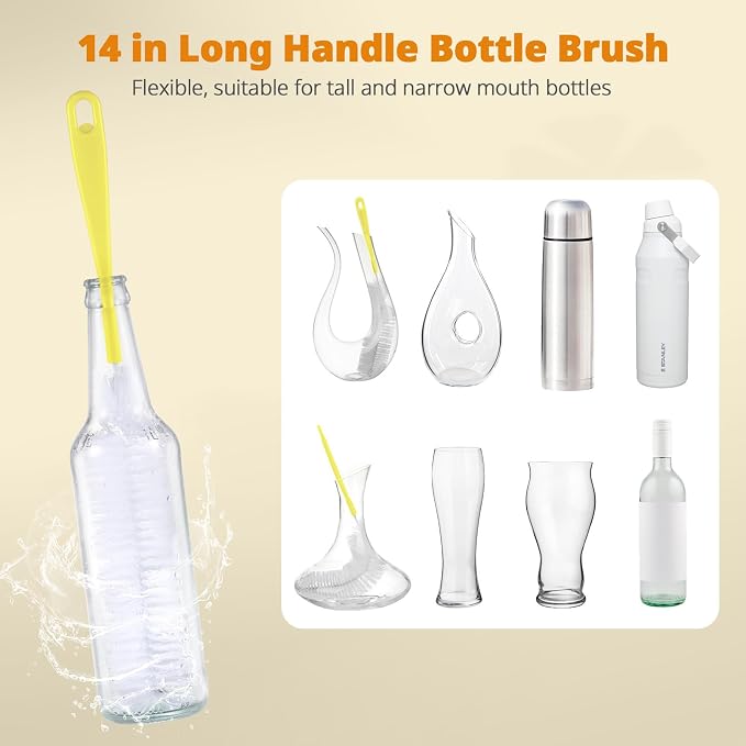 OUTXE 5 Pack Bottle Brush Cleaning Set, 5-in-1 Cup Cleaner Brush | - Image 4