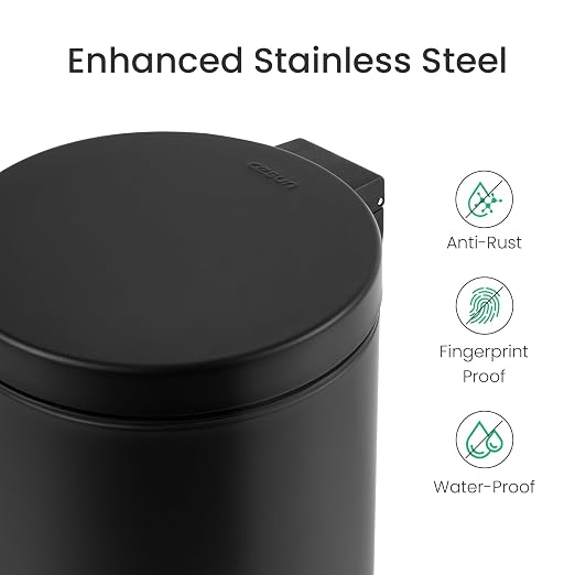 Cesun Small Round Bathroom Trash Can - Image 3