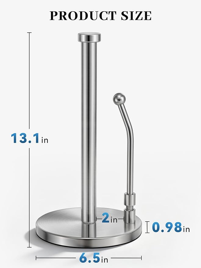 SMARTAKE Paper Towel Holder Countertop, Non-Slip Weighted Base - Image 5