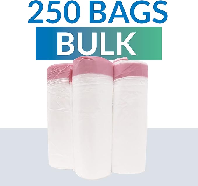 6-10 Gallon Trash Bags Drawstring | 250 Count | 22"x23" | 6, 10 Gallon - Image 3